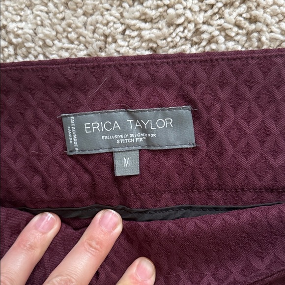 Women’s Burgundy Pants - Picture 2 of 3